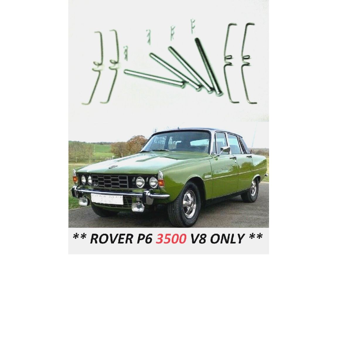 FRONT BRAKE PAD FITTING KIT - PINS & SPRINGS (Rover P6 3500 V8) (Apr 68- 77) 